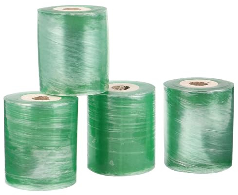 Homoyoyo Cinta de Injerto Autoadhesiva de PVC Transparente Cinta Estirable para Árboles Frutales 6 CM de Ancho 4 Rollos Adecuado para Injertos en Cítricos Nueces y Pecanas Uso en