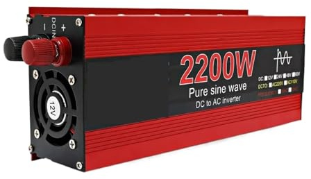Inverter di potenza, Convertitore di potenza inverter sinusoidale puro da 1000 W a 3000 W da CC a CA da 12 V a 220 V for auto(2200W)