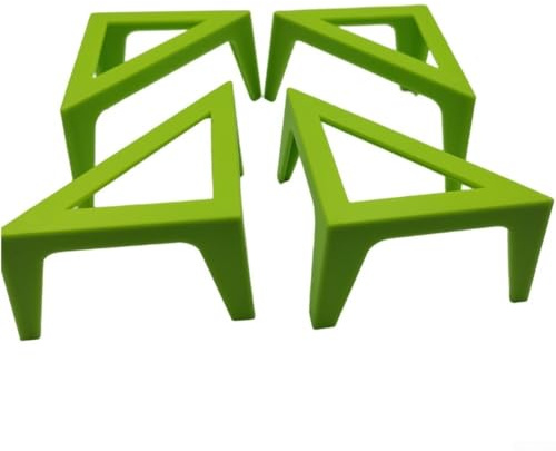 Lot de 4 supports de toile en plastique pour verser des peintures, support léger et portable pour artistes, étudiants, studios à domicile (vert)