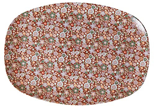 rechteckig Melamin Platte - Multi - Fall Floral Print