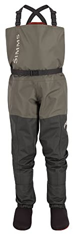 Simms Kids Tributary Stockingfoot Chest Fishing Waders, Youth Waterproof Chest Fishing Waders, Basalt, Small
