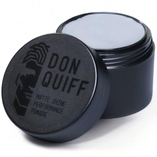 Don Quiff POMADE ULTRA HART- ölbasiert - 100ML - extra starker Halt | SALON QUALITÄT | bleibt flexibel, strong Hold, deluxe Barber | MADE IN GERMANY | matte-shine | Remodellierbar - WASSERRESISTENT
