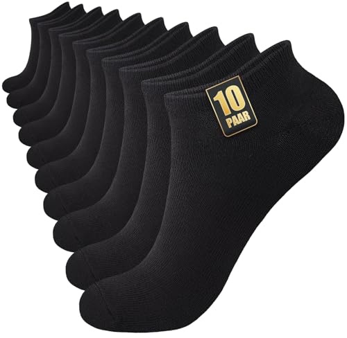 Niorasen 10/20 Pairs Men's Women's Short Cotton Ankle Socks | Unisex Summer Short Socks; Breathable No Show design; Anti-Odor; Available in Black, White and Grey