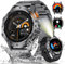 FOXBOX Smart Watch for Men,1.43’’AMOLED 500mAh Military Smartwatch,IP68 Waterproof Fitness Tracker 110+ Sport Modes Bluetooth Call Watches Flashlight Blood Pressure Heart Rate Sleep Monitor Black