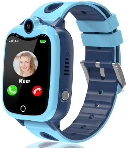 YEDASAH 4G Smartwatch Kinder mit GPS und Telefon, Videoanruf, Stoppuhr, Kamera, SOS,Kinder Smartwatch mit IP68 Wasserdicht Spiel, Taschenlampe, Taschenrechner, Schrittzähler, Wecker