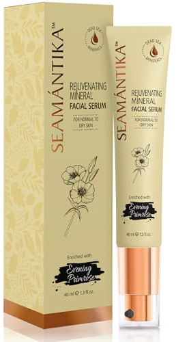 SEAMANTIKA - Sérum Visage Minéral à l’Huile d’Onagre - Hydratation Intense et Élasticité - Pour Peaux Normales à Sèches - Sans Parabènes, Sulfates, Huiles minérales - 40 ml