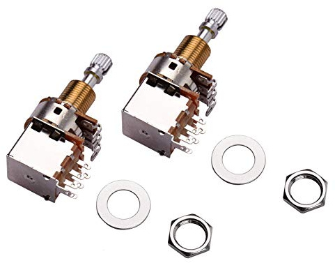 Mtlavishness Electric Guitar Bass Potentiometers Premium Copper Material Push Push Button Design för enkel kontroll i elgitarr och basprestanda 4.8 * 2,5 * 1,3 cm storlek 15G Vikt