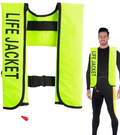 BommFu Simväst Vuxen Kajaksport | Vattenidrottsvest Med Automatisk Uppblåsbar Mekanism - Flytväst Vattentät För Fiske Paddleboarding Surfing Båt