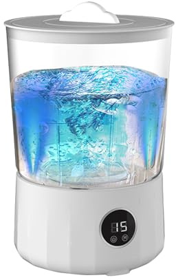 Mini lavadora, lavadora portátil pequeña 1.5L, calcetines recargables y limpiador de ropa, 3 modos de limpieza, compacto para RV, hogar, dormitorios, al aire libre, automóviles, viajes, acampar, apart