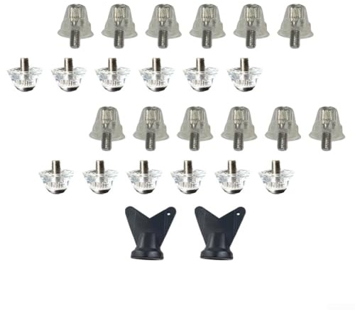 Kit de 12 crampons de rechange pour chaussures de football avec vis M5 de 15 mm/18 mm/13 mm/16 mm pour une meilleure adhérence et un ajustement sûr sur les chaussures de football pour améliorer la