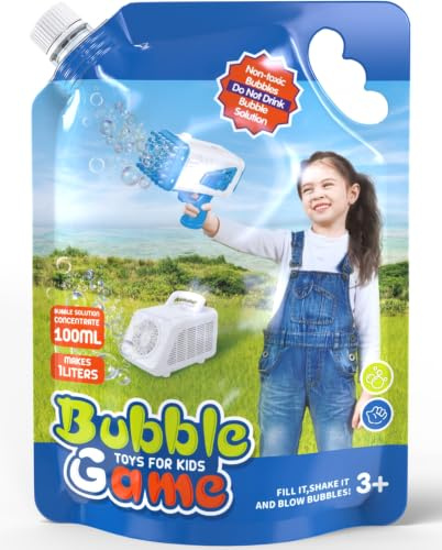Blubbel 1 l de líquido para burbujas de jabón líquido concentrado para pistola de burbujas, máquina de burbujas, pistola de burbujas, pistola de burbujas de jabón, pistola de burbujas de jabón