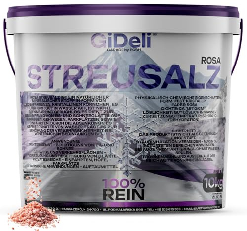 GiDeli Streusalz grob 10 kg im Eimer – Auftausalz für Hof und Weg
