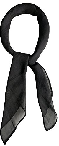 Topmode Foulard carré 70cm couleur unie Femmes/Enfants (Noir)