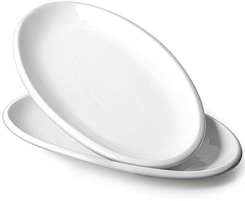 DOWAN 16 Serving Platters, Serving Platters for Wedding, Large Oval Porcelain Serving Tray for Entertaining, Dinner Platters for Serving Food Appetizers Meat, Serving Dishes for Parties, Set of 2