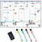 POPRUN A3 Magnetic Weekly Planner Whiteboard Calendar for Fridge, Family Schedule Planner with Time Slots, Dry Erase Weekly Planning Board for Meal, Memo board, Work Planner Monday to Sunday, 43x28 cm
