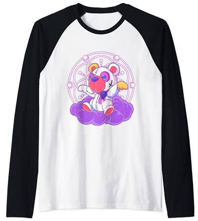 Muñeco Vudú Gótico Oso De Peluche Pastel Gótico Camiseta Manga Raglan