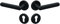 Gavroche Türgriffe Schwarz Matt – Zinklegierung, DIN 38 mm, Drückergarnitur-Set für Zimmer- & Haustür, runde Rosette, Türbeschläge & Türklinke 2 Stück