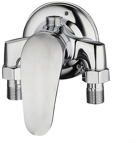 Robinetterie de douche chromée murale laiton robinet mitigeur manuel interrupteur de commande robinet baignoire eau froide et chaude Chrome G1/2