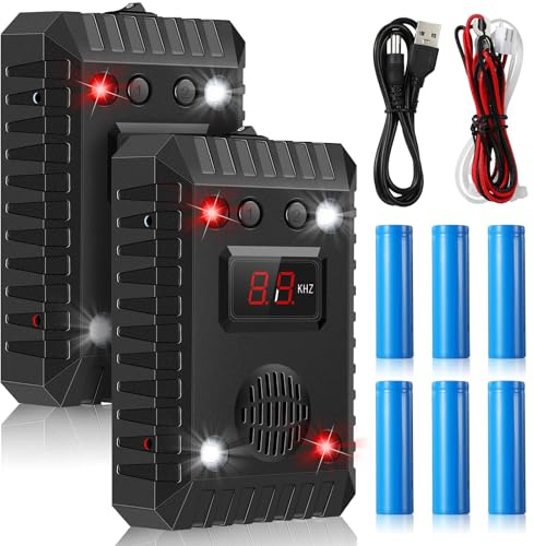 Perthlin Lot de 2 répulsifs à ultrasons contre les rongeurs pour moteurs de voiture, intérieur et extérieur, éloigner les rats, les souris, les écureuils de voiture, moteur, camion, garage, grenier