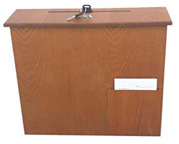 JDSHFEN Buzón de Correos, buzones de Seguridad de Madera de casa al Aire Libre de Estilo Americano con Cerradura para Pared Exterior, Boda