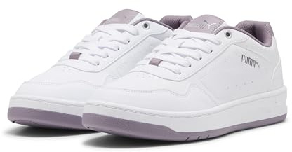 Puma Baskets Court ClassySneaker pour Femme, Puma White Plum Jam Puma Silver, 39 EU