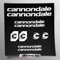 Aufkleber-Set kompatibel mit Rahmen MTB Mountainbike und Helm | Decals Aufkleber für Fahrräder mit Logos | Stickersland® – Cannondal V2 (weiß matt)