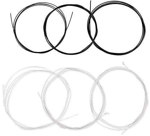 Cordes de Guitare Acoustique, Cordes de Guitare de en Nylon Acoustique en Nylon avec de de pour de (C103 Guitare classique Black Blanc Nylon)
