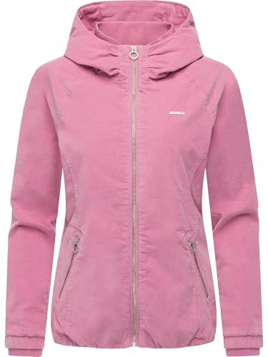 Ragwear dam manchesterjacka, övergångsjacka av snöre med huva, dizzie Cordy YoUMODO XS-3XL, Dammig rosa, S
