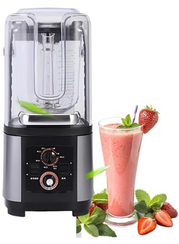 Mixer Bar 2200W 2L, Frullatore Professionale per Smoothie, Milkshake E Ghiaccio Tritato, Auto-Pulente, Multifunzione, Lame in Acciaio Inox 6 Lame
