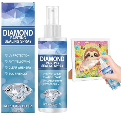 Diamond Painting Versiegelung Kleber 100ml, Diamond Painting Fixierer Spray, Starke versiegelung, Puzzle Kleber Transparent, für glitzernde Bilder &Versiegelung von Diamanten