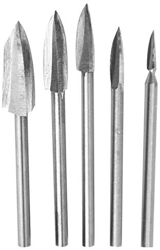 ANKROYU Set di strumenti per incisione su legno 5 pezzi Fresa in acciaio ad alta velocità Strumenti per intaglio della radice per la lavorazione del legno Mobili artigianali fai da