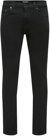 ONLY & SONS Mens Onsloom Black Dcc 0448 Noos Slim Jeans, Black (Black Denim Black Denim), 32W / 32L UK