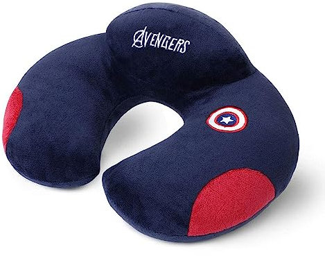 URAQT Almohadilla Infantil de Viaje, Almohada de Viaje en Forma de U para Niños, Soporte para el Cuello y la Cabeza para en Case y Outdoor, Azul Oscuro