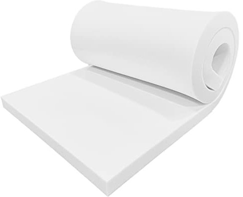 DURAFOAM High Density White Firm Foam For Use In Upholstery, Cushions, Sofa, Beds, Seats, Campervans, Indoor/Outdoor Padding, DIY - DF160W - 80 x 20 x 0.5 inch (200 x 50 x 1.3cm)