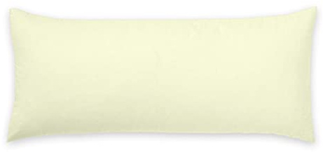 ARLINENS Ultra-soft Hollow fiber Filled Bolster Pillow Non-allergenic Orthopaedic Long Pillow for Maternity Back, Neck, Support Includes Free Pillow Case (Cream, Small Double 4ft)