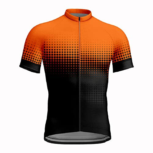 Beokeuioe Herren Radtrikot Kurzarm, Radsport T-Shirt Atmungsaktives Sommer Fahrrad Trikot Fahrradtrikot Schnelltrockend Trek Radtrikot Fahrradbekleidung für MTB Rennrad
