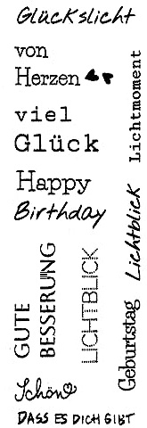 FarbTon Papier Silikonstempel für Marinas Licht Motivgröße 0,7 x 2,0-4,5 x 1,6 cm Stempel aus Silikon Grußkarten Einladungen Scrapbooking Geschenkverpackungen Schriftstempel Lichtblick