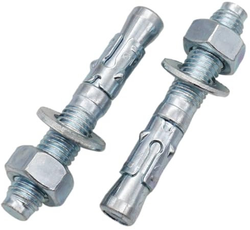 SKIR'CO (5 Stück) Verzinkte Keilanker M12 x 80 mm Metalldübel Ankerbolzen Mauerwerk Anker Betonanker