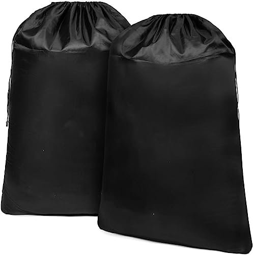 TEABAN Wäschesack Reise Wäschebeutel Schmutzwäsche: Wäschesack groß - Travel Laundry Bag - Wäschesäcke Schwarz Einfarbig Schmutzwäschebeutel