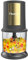 Bestron AKC200GP - Tritatutto elettrico multifunzione con due lame da taglio e capacità da 500 ml, grande pulsante a impulsi, 3.000 giri/min, collezione Golden Platin, colore: oro/grigio opaco