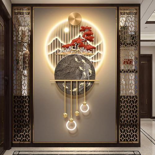 LED Wall Art Decor - Modern 3D Sculpture for Bedroom and Living Room, Illuminated Landscape Wall Hanging Picture, Wall-Mounted Decorative Artwork