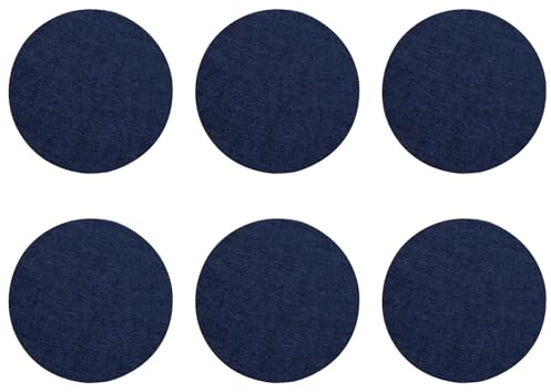 10cm Round Felt Coasters, 6Pcs Dark Blue Cup Coasters, Heat Resistant Table Protector for Home Office