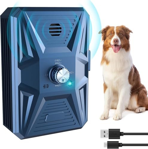 Antiabbaio per Cani, Dispositivi Ultrasuoni per Cani a 3 Modalità, Anti Abbaio per Cani 33FT, Dissuasore per Cani Impermeabile IPX4 per Addestramento di Cani di Piccola Taglia all'aperto e al Chiuso