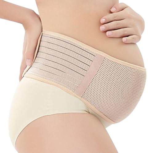 Vyranut Cinturón de Embarazo Ajustable – Soporte Lumbar y Abdominal para Mujeres Embarazadas y Postparto, Alivio del Dolor, Transpirable y Cómodo para Uso Diario(color piel,2XL)