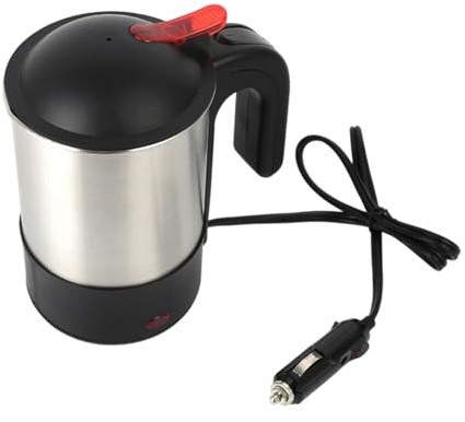 Car Kettle Water Boiler - Compact Stainless Steel Car Heater, Auto Shut-Off Boiling Device, Outdoors Tea Coffee Milk Prep | Travel Road Trips Commuting Family Outings Portable Hot Water Maker