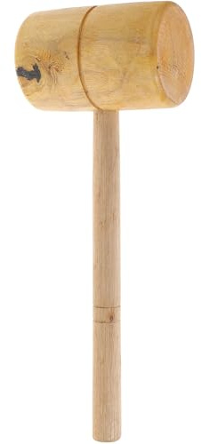 Yardenfun Maillet Bois Massif à Manche Lisse Marteau de Charpentier Pratique pour Travail Du Bois Léger et Outil de Menuiserie Manuel Confortable