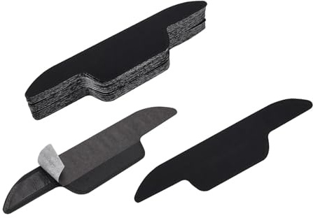 Wswqop 20 Piezas Forro Absorbente para Gorras Almohadillas Protectoras de Sudor para Sombreros Parche Adherible contra Manchas Banda Adhesiva para Gorras de, Negro