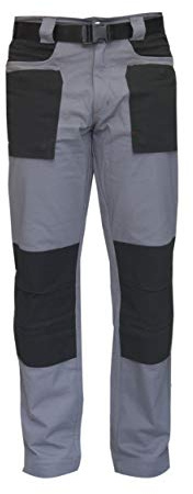 Gahibre Prada Pantalon Tecnico Stretch Elastico, Gris/Negro, M