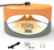 Orange and Light Gray ASPECTEK - Trapest Sticky Dome Flea Bed Bug Trap with 2 Glue Discs. Odorless Cleaner and Flea Killer Trap Pad