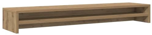 vidaXL Supporto per Monitor Artisan Rovere 100x24x13 cm Legno Aggregato